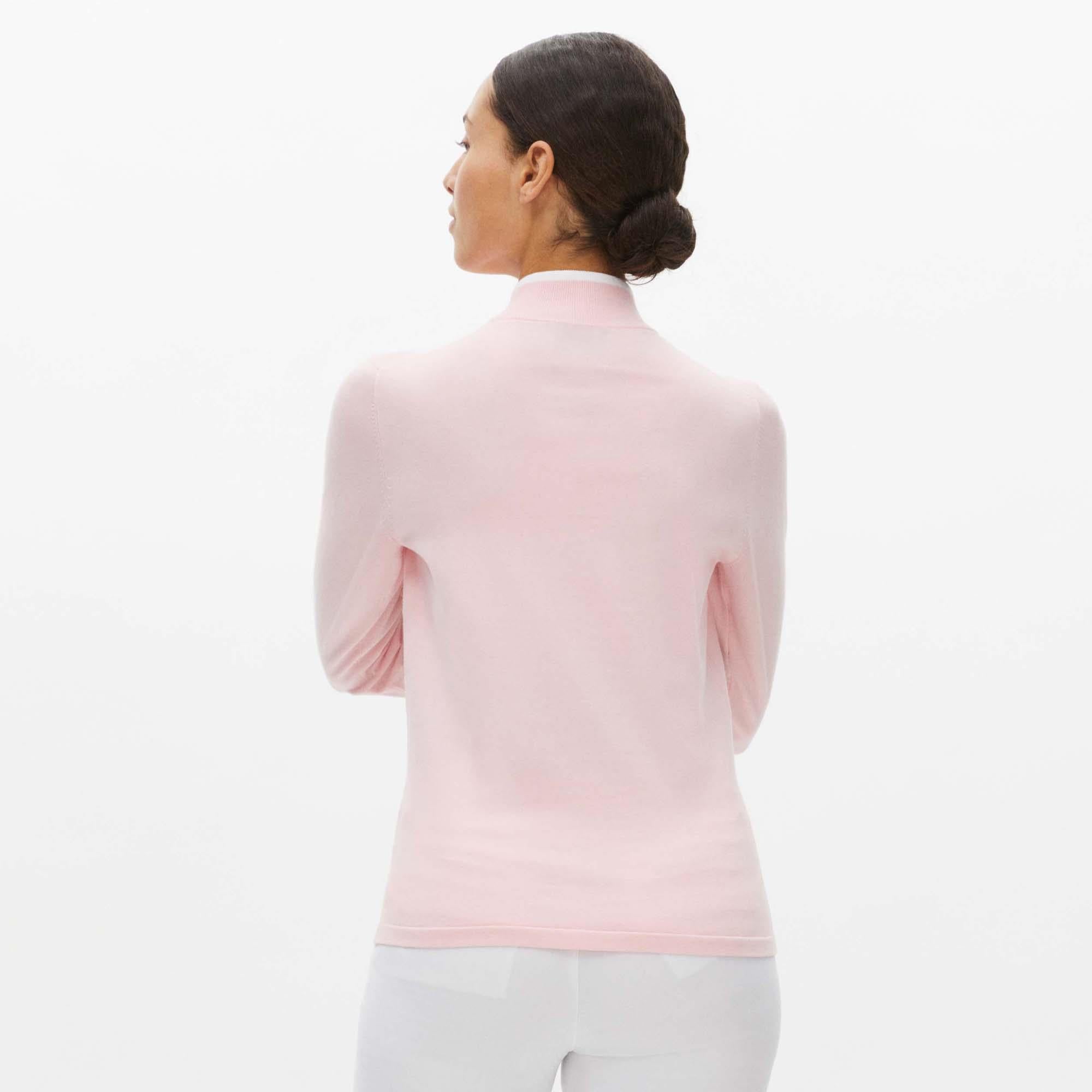 Rohnisch Knitted Half Zip Ladies Golf Sweater Orchid Pink